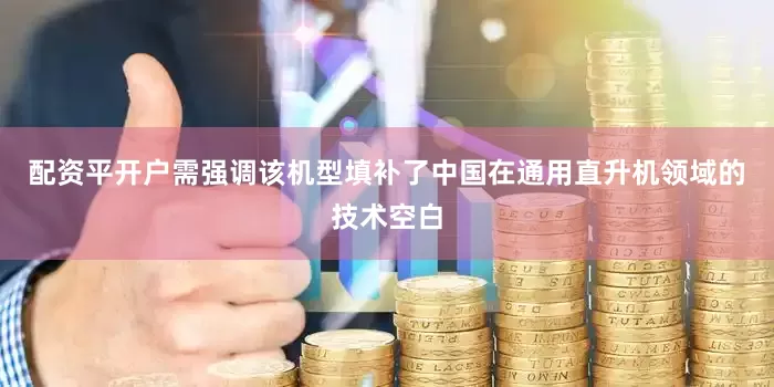 配资平开户需强调该机型填补了中国在通用直升机领域的技术空白