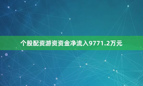 个股配资游资资金净流入9771.2万元